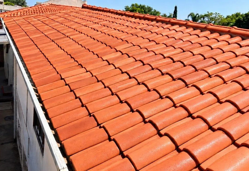 Obra de limpeza de telhado em Campo Grande